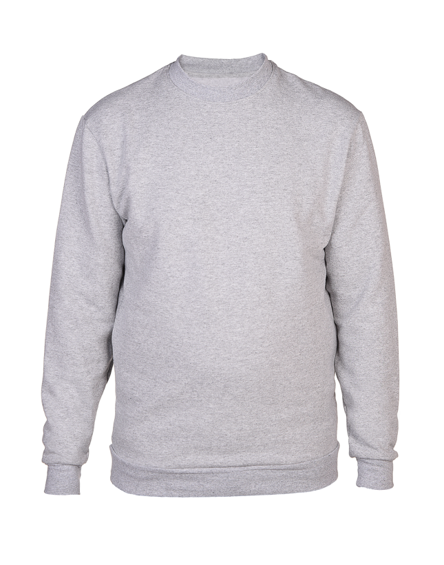 SWEATSHİRT BİS. YAKA GRİ 2 İPLİK CEPLİ BRK [01B13006]