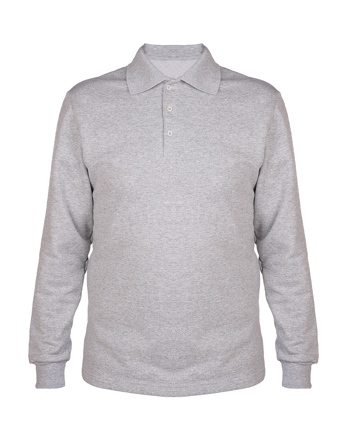 SWEATSHİRT POLO YAKA GRİ 2 İPLİK BRK [01B13001]