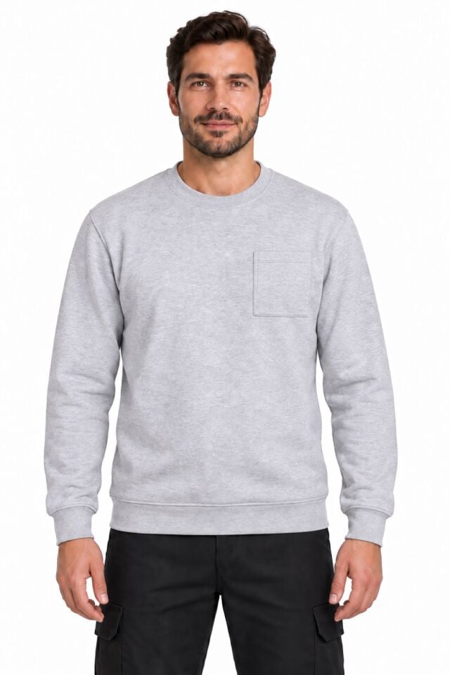 Coverpro WorkCore Pro Gri Cepli Erkek İş Sweatshirtü