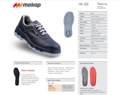 Mekap Bora 094 S2 Çelik Burunlu